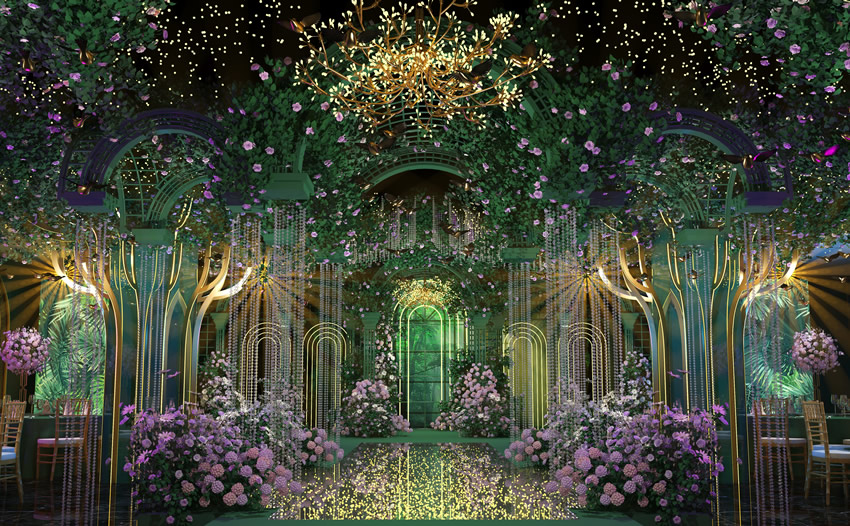 冷水江奇妙森林婚礼堂效果展示